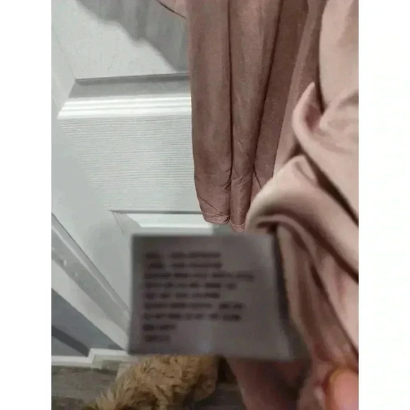 Worthington Shimmer Champagne Sleeveless High Neck Pleated Halter Blouse Top XL - Picture 5 of 10